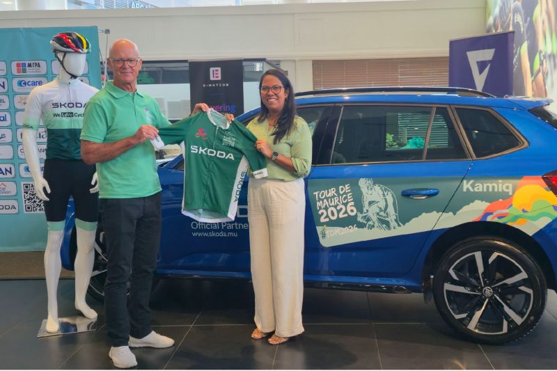 Škoda Mauritius renouvelle son engagement en tant que partenaire officiel du Tour de Maurice 2026
